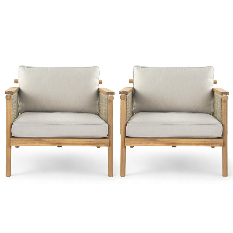 Fauteuil club d'extérieur Sumbawa, ensemble de 2, 2
