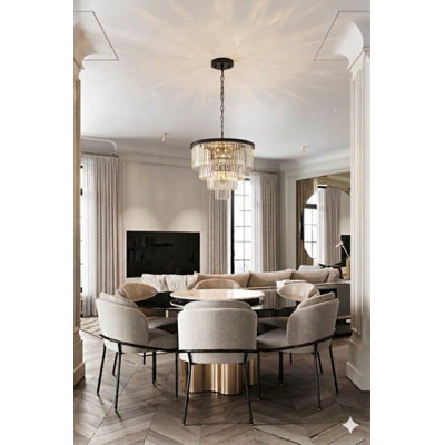 Lustre en cristal 4 lumières Transitional