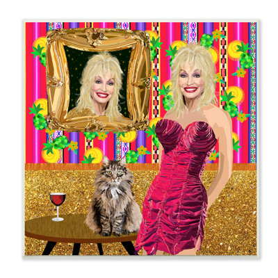 " Famous Country Singer Blonde Playful Dolly Abstract Pattern " by Lynnda Takos