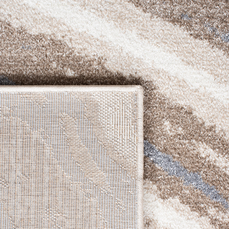 Jonty Shag Performance Abstract Rug, Round 6'7"
