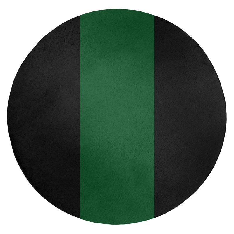 Chenille Striped Indoor Rug, Round 5'