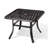 Pricilla Square Cast Aluminum Outdoor Side Table With Umbrella Hole , 24.02'' in. W 24.02'' in. D