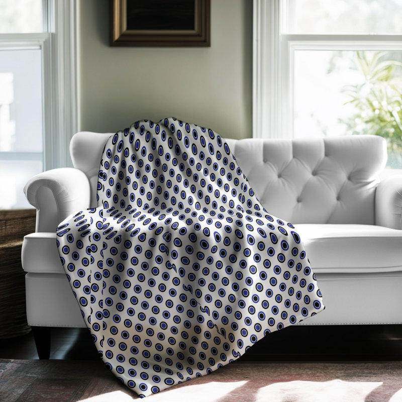 Monarque bleu - couverture sherpa de qualité supérieure 1 pièce, Grand lit
