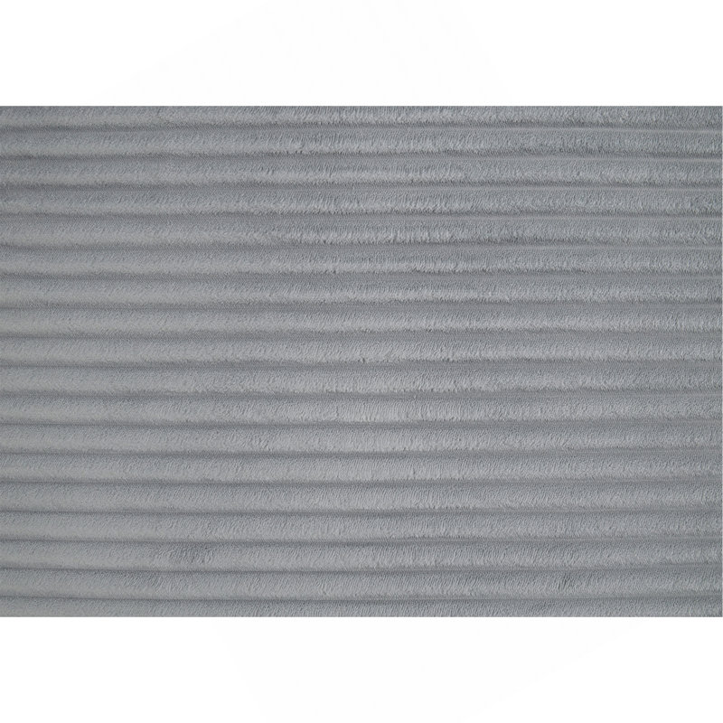Fauteuil d'angle en velours côtelé gris