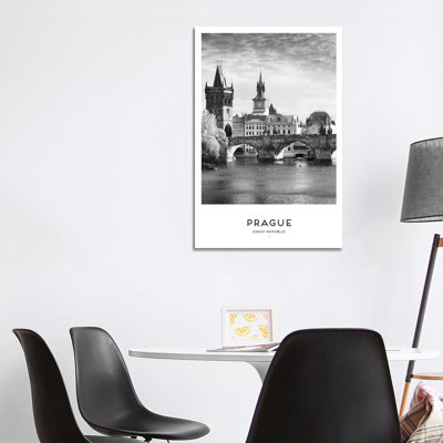 Prague Czech Republic Black And White by Naomi Davies - No Frame Gallery-Wrapped Canvas Giclée on Canvas