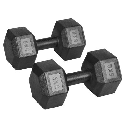 Ensemble d'haltères hexagonaux pour l'entraînement en force