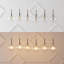 Luminaire suspendu linéaire contemporain à DEL en verre / fer 40,5 po Ausby, nickel / transparent