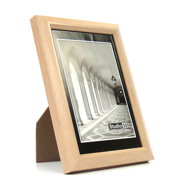 Beveled Picture Frame, 4" x 6", Natural