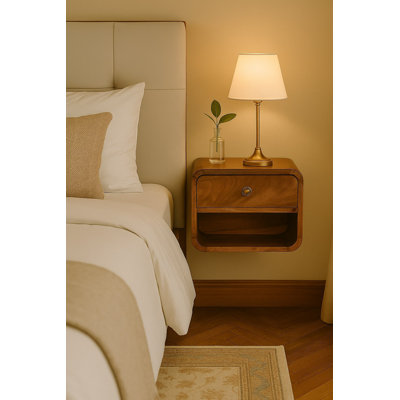 30cm W Solid Wood Bedside Table