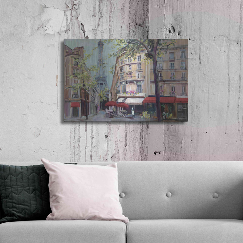 "Le printemps à Paris" par Marilyn Hageman, H 24 po x l 36 po