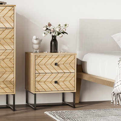 Mullica 48cm W Steel Bedside Table
