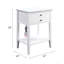 Table d'appoint à finition blanche avec USB
