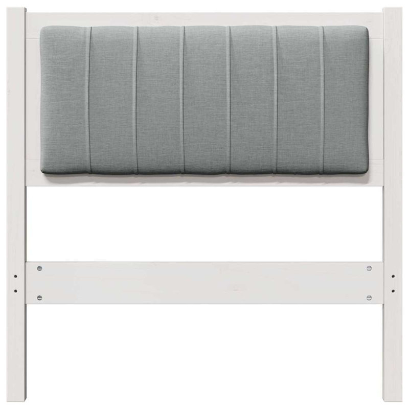 Solid Wood Headboard, European Toddler (80 x 160 cm), White, Light Grey