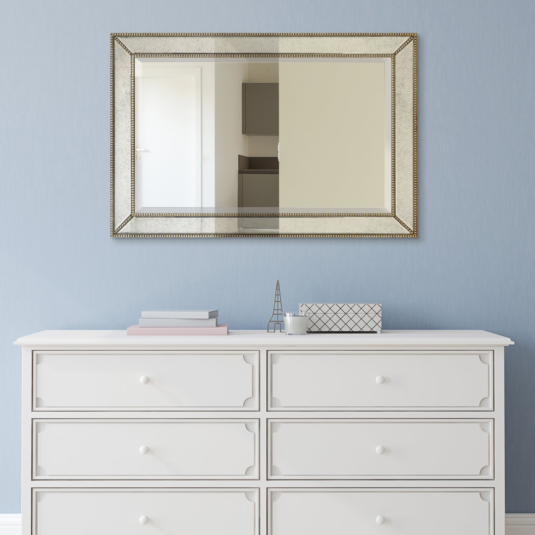 Dansfield Solid Wood Rectangle Mirror Charlton Home® 