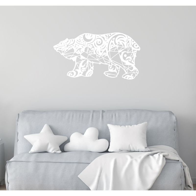 Adhésif décoratif ours polaire, Blanc, H 28 po x l 52 po