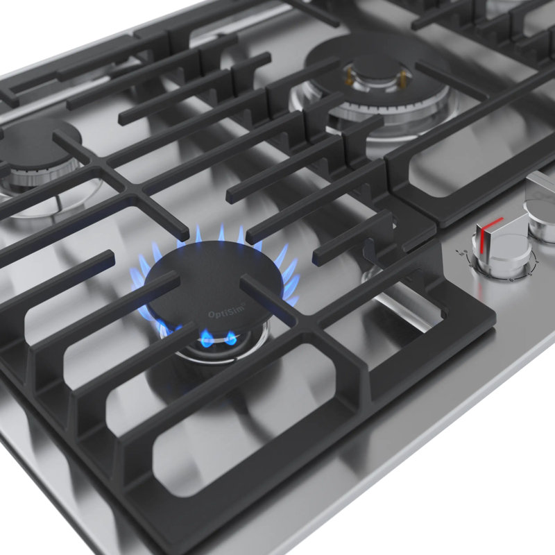800 Series,36' Gas Cooktop,5 Burner,SS