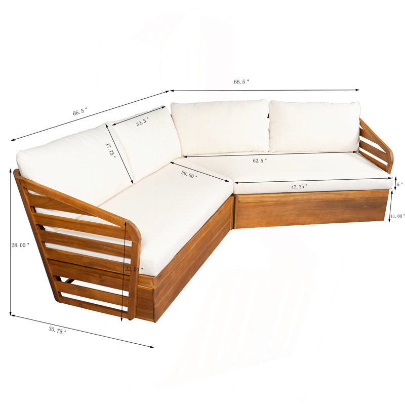 Acacia Patio V Sofa Setctional Set