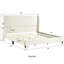 Lit très grand beige - à oreilles pour la durabilité de la chambre à coucher, velours moderne-130079182-130079179