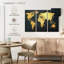«Adventure Awaits World Map», reproduction sur toile-92760617
