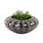 Decorative Round Ribbed Pottery Bowl with Glazed Finsih for Home Decor - Modern Accent Bowl for Shelf, Coffee Table, or Home Decor - 14", Black