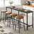 71 Inch Bar Table Counter Height Dining Table Bar Height Pub Table With Adjustable Foot Pads & Sturdy Leg For Bar Dining Room Pub Coffee Shop-473727576-473792058