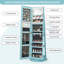 Armoire à bijoux pivotante à 360 ° 3 modes DEL verrouillables -1824420870