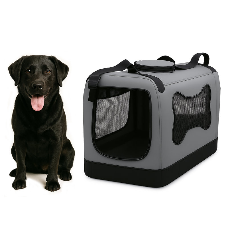 Caisse grise pour chien grise, Très grand H 25 po x l 22 po x P 34 po