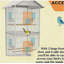 Cage à oiseaux pratique, mangeoire à oiseaux en métal avec support roulant