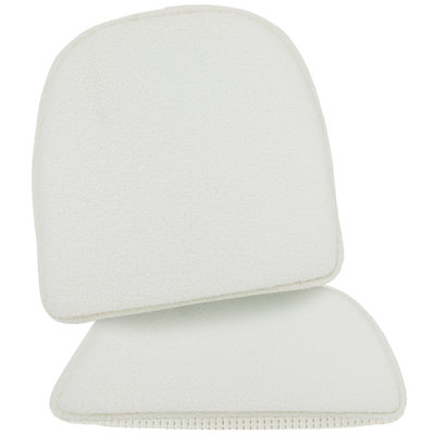 Klear Vu The Gripper Non Slip Chair Cushions, Soft & Comfortable Seat Pads, For Kitchen, Dining Or Office, Fl In White