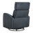 Top Grain Genuine Leather Power Swivel Glider Recliner with Dual Armrests-117798803