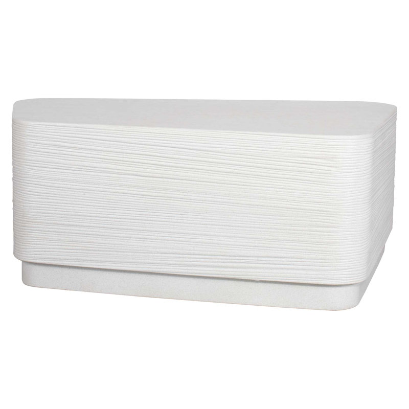 Uttermost Saltwater White Concrete Coffee Table