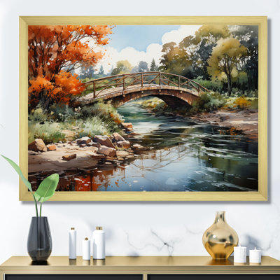 Maddoc Beige Bridge Impressionist Crossing An I - print