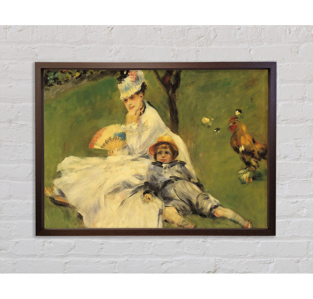 Renoir Camille Monet und ihr Sohn Jean im Garten von Argenteuil - Einzelbildrahmen Kunstdrucke auf Leinwand