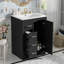 Meuble-lavabo 24 po avec lavabo intégré en céramique, meuble-lavabo à une porte, 3 tiroirs et meuble-lavabo simple pour petite et moyenne salle de bain-173715539