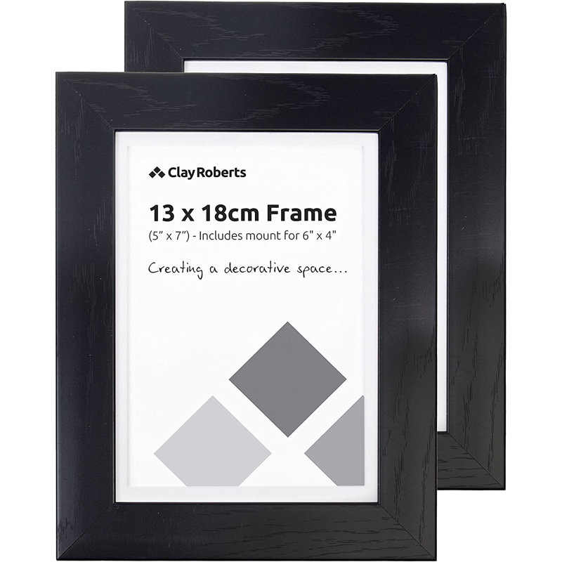Picture Frame with Mat, Black