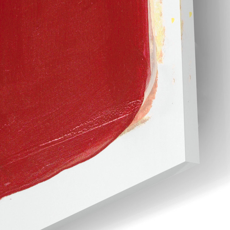 "Bouquet fond rouge" par Maria Pietri, H 16 po x l 12 po x P 0,13 po