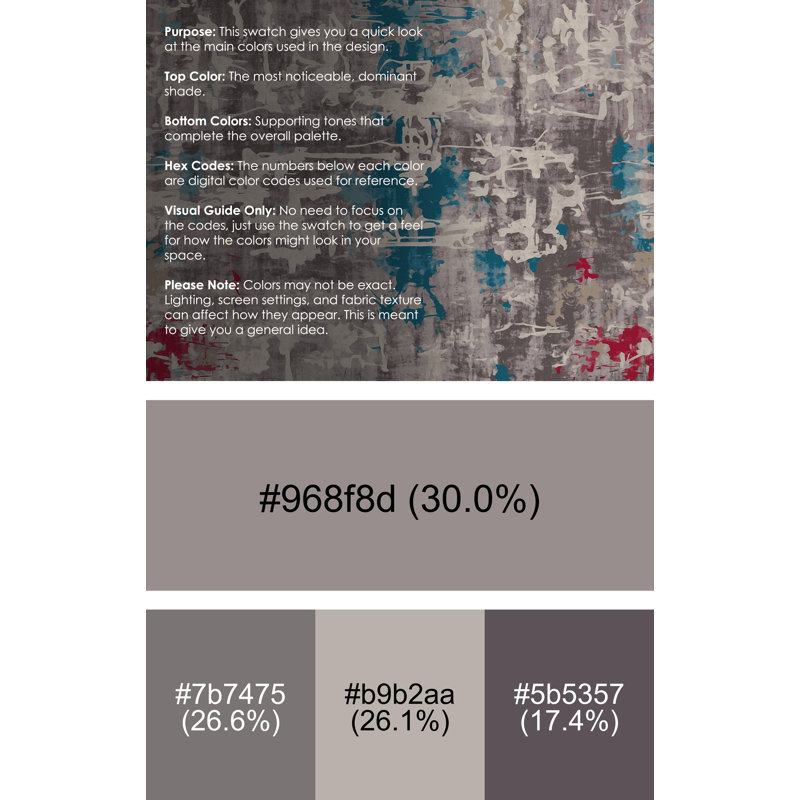 Machine Washable Gray Area Rug, Round 3'
