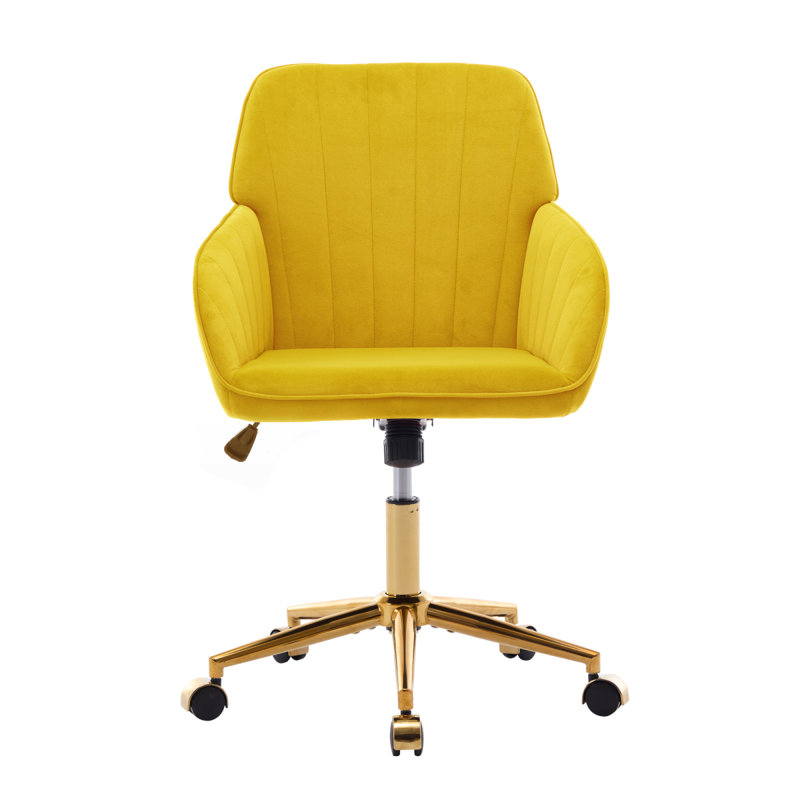 Office Chair, Silver, Bright Yellow