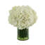 Hydrangeas in Glass Vase with Grass