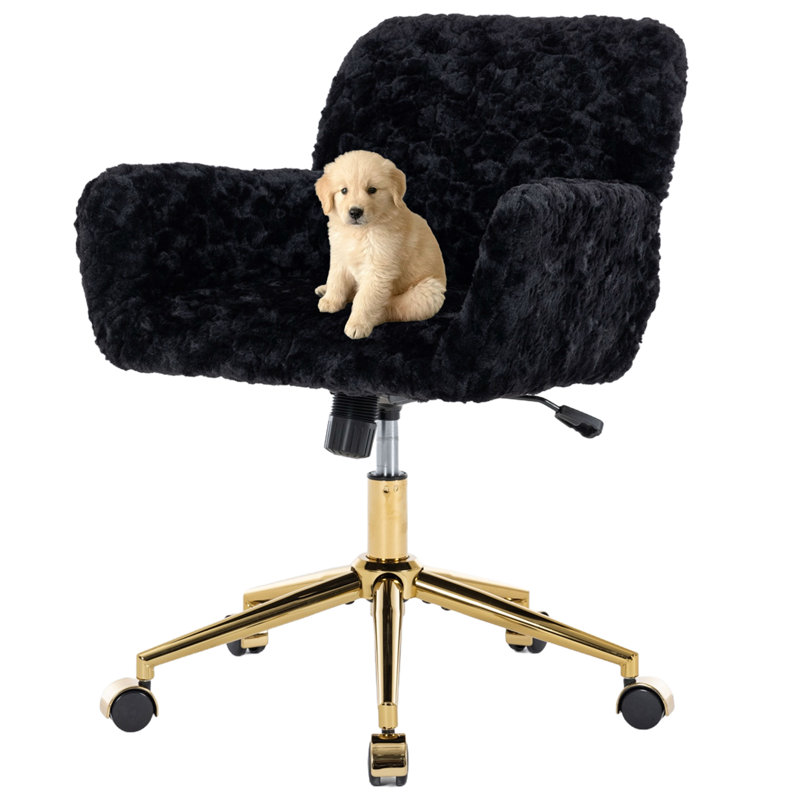 Chaise de bureau Angelyssa, Noir