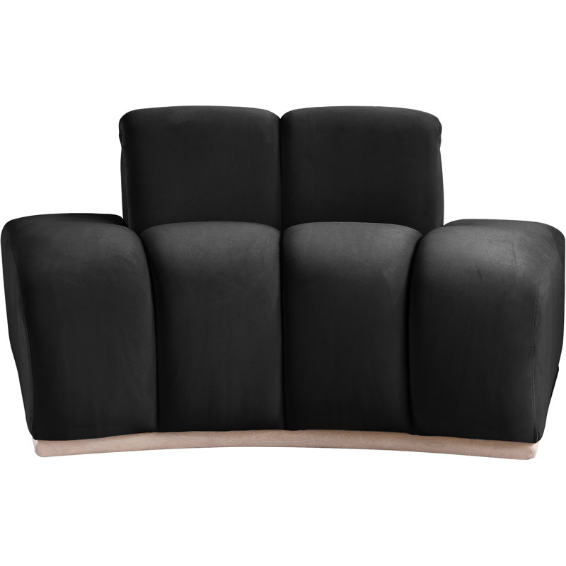 Fauteuil en velours Jace, Velours noir