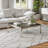 Brothir 39.4'' Wood Top Square Coffee Table with Stainless Steel Base 3 Min to Assemble-342531895