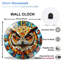 Horloge murale hibou - art décoratif 12 po