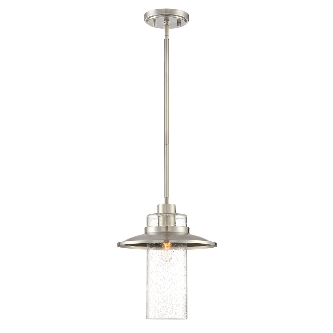 Quinault 1 - Light Satin Platinum Single Pendant Breakwater Bay