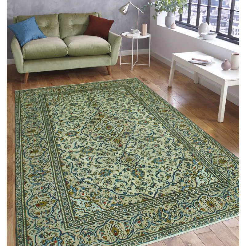 Khaison One-of-a-Kind 6'4 X 9'7 2022 Wool Area Rug Ivory