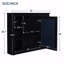 Armoire de rangement murale 35 po x 28 po, armoire à pharmacie, armoire murale moderne avec miroir, armoire à miroir avec 6 tablettes ouvertes (meuble-lavabo non inclus)-1475564024