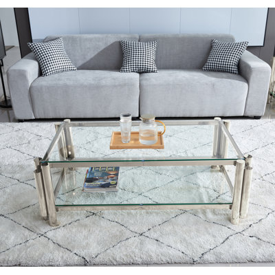 Allysah Glass Top Coffee Table