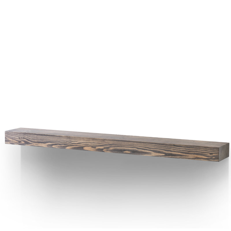 Cleamon Hand Carved Wood Mantel, 72", Natural
