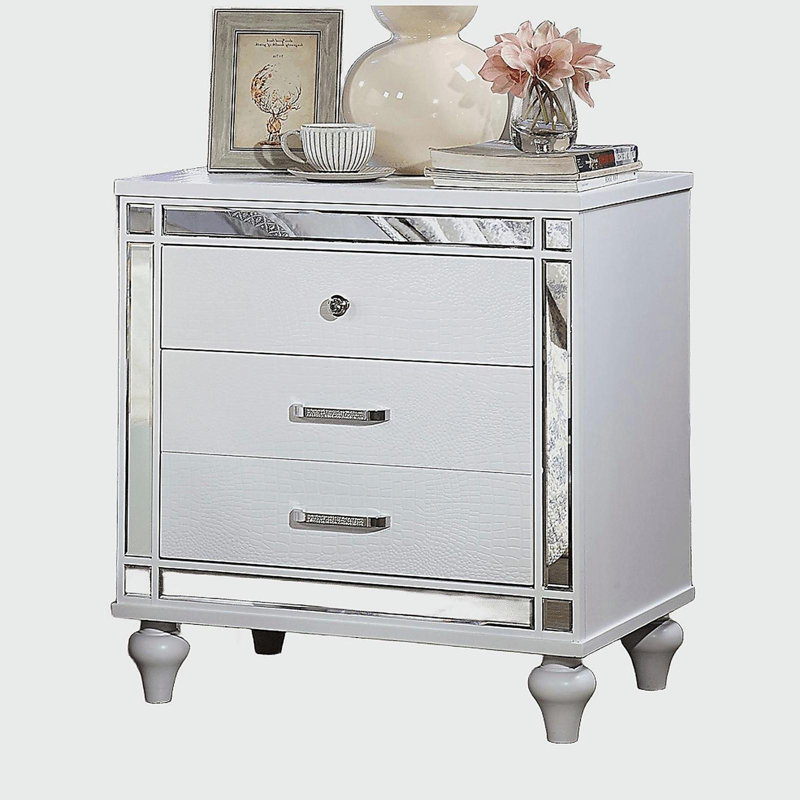 Table de chevet 1pc, Blanc