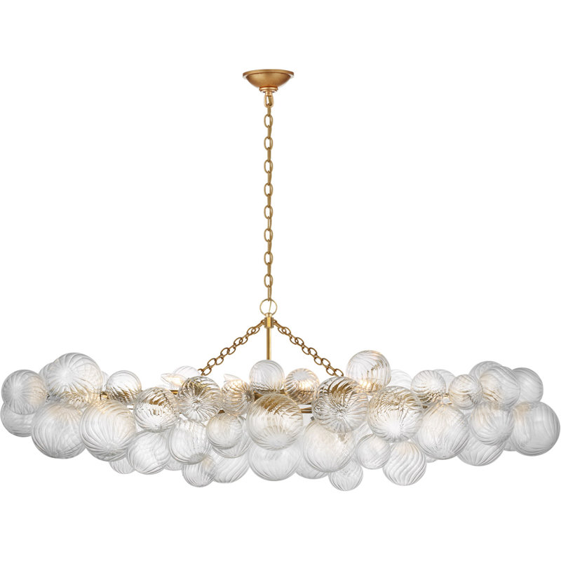 Julie Neill Talia Large Linear Chandelier, Gild